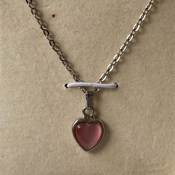 Boxed Pink Heart Silver Necklace - Picture 4 of 6